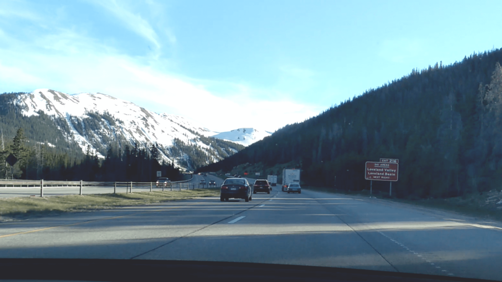 Highway I-70 to the CO mountains